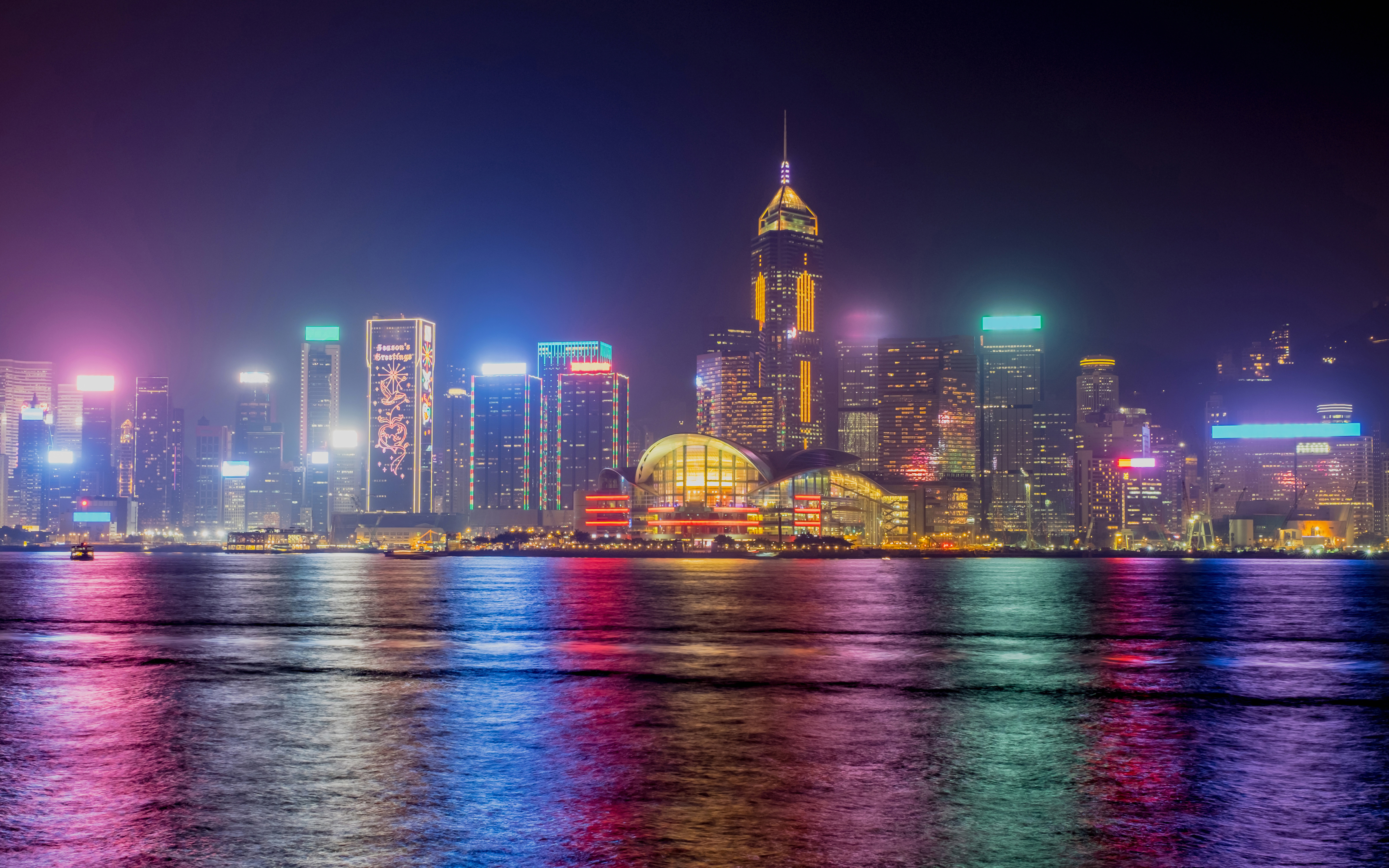 Hong Kong Nighscape 4K372375987